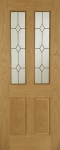 Edwardian Diamond External Solid Oak Door